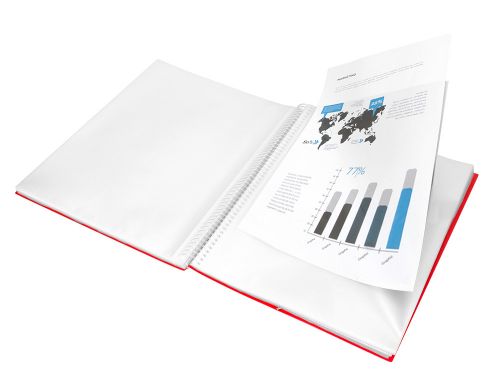 Capa catalogo liderpapel com espiral 80 bolsas polipropileno din a4 vermelho , Liderpapel , 54433 , 8423473544338